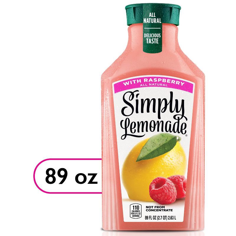 slide 2 of 7, Simply Beverages Simply Lemonade with Raspberry Juice - 89 fl oz, 89 fl oz