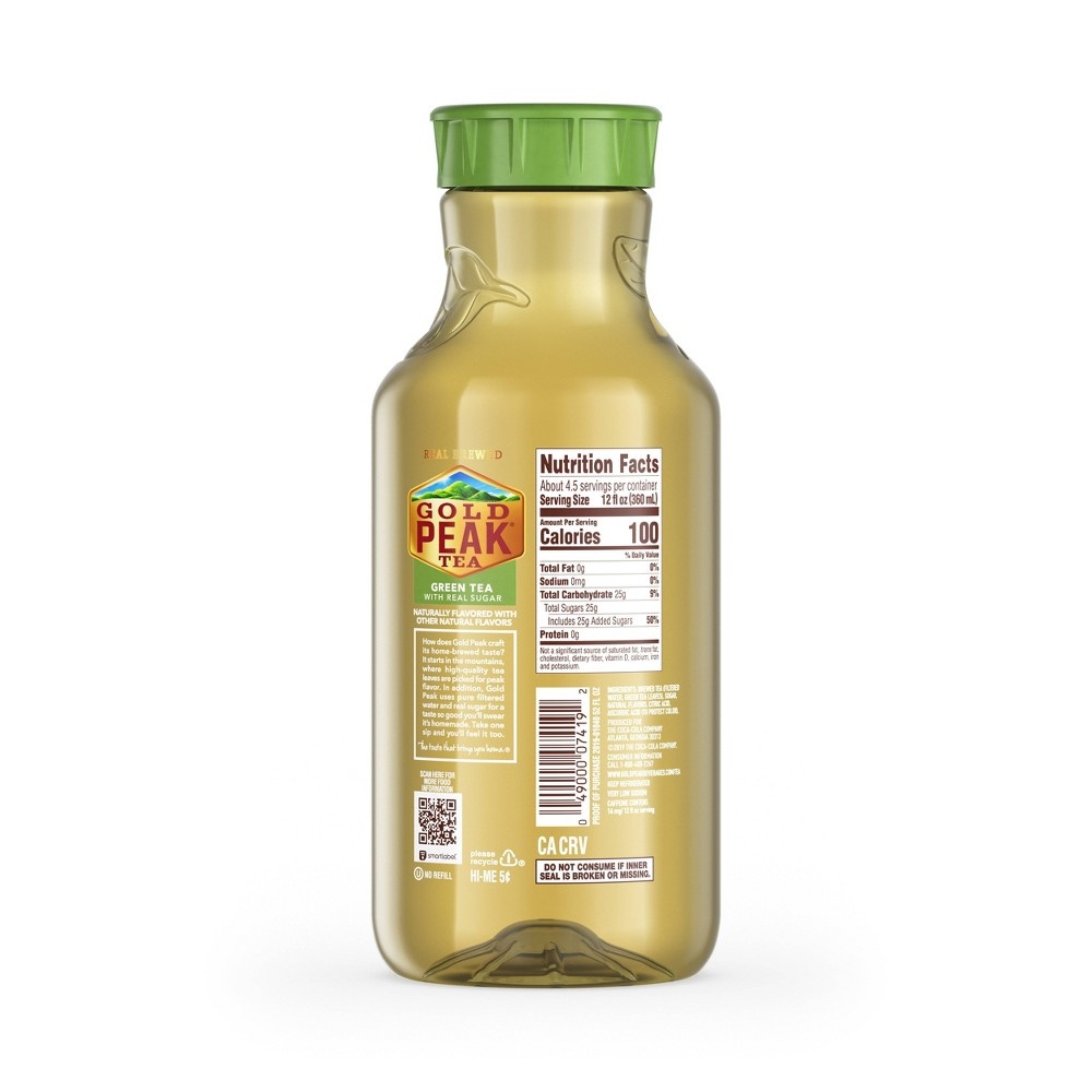 slide 3 of 3, Gold Peak Sweetened Green Iced Tea Drink, 52 fl oz