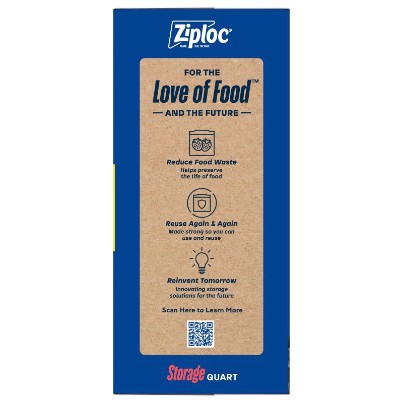 slide 13 of 13, Ziploc Quart Storage Bags with Grip 'n Seal Technology - 80ct, 80 ct