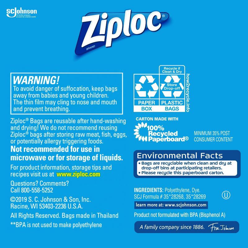 slide 3 of 13, Ziploc Snack Bags with Grip 'n Seal Technology - 150ct, 150 ct