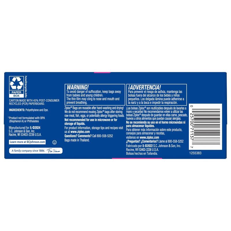 slide 12 of 13, Ziploc Snack Bags with Grip 'n Seal Technology - 150ct, 150 ct