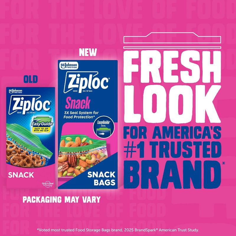 slide 4 of 13, Ziploc Snack Bags with Grip 'n Seal Technology - 150ct, 150 ct