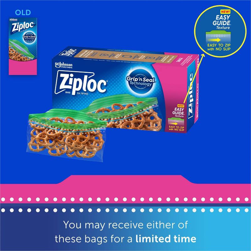 slide 5 of 13, Ziploc Snack Bags with Grip 'n Seal Technology - 150ct, 150 ct