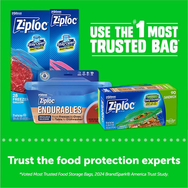 slide 9 of 12, Ziploc Snack Bags with Grip 'n Seal Technology - 150ct, 150 ct