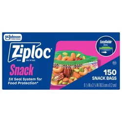 Ziploc Snack Bags for Food Storage and Meal Prep - 150ct