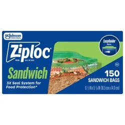 Ziploc Sandwich Bags with Grip 'n Seal Technology - 150ct