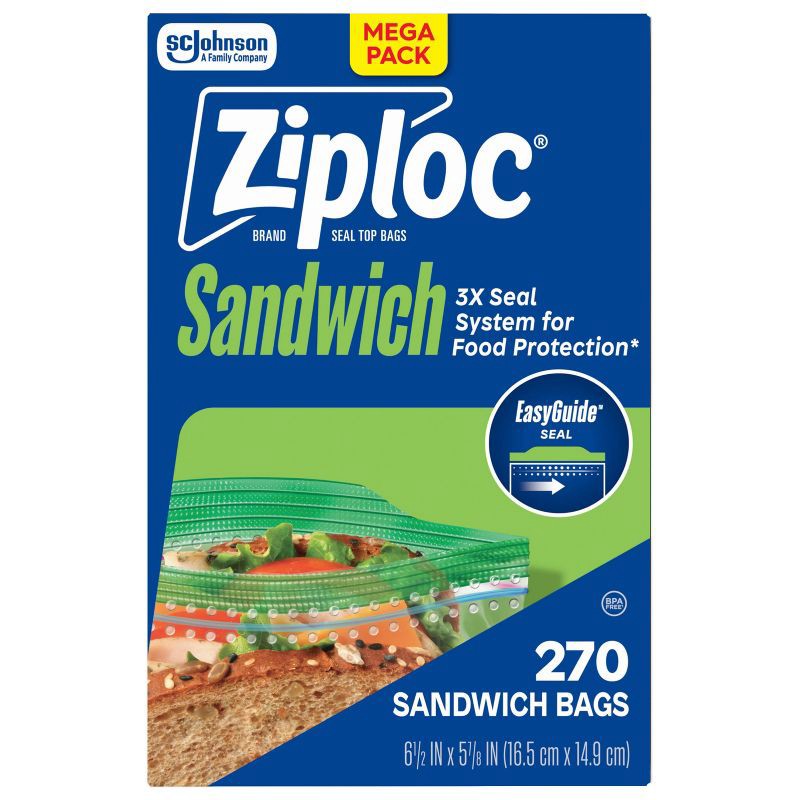 slide 3 of 11, Ziploc Sandwich Bags - 270ct, 270 ct