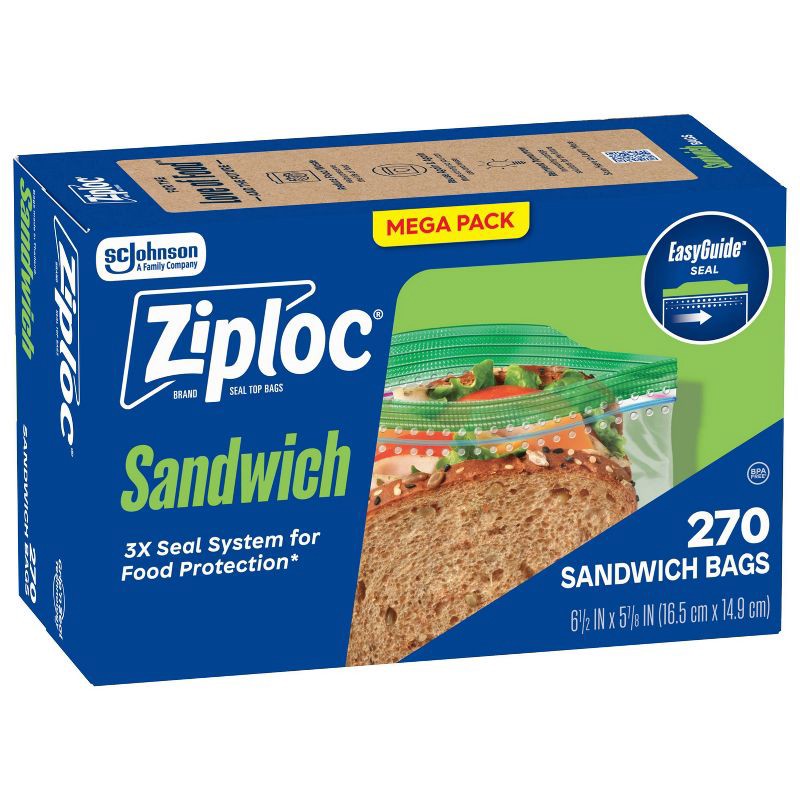 slide 11 of 11, Ziploc Sandwich Bags - 270ct, 270 ct