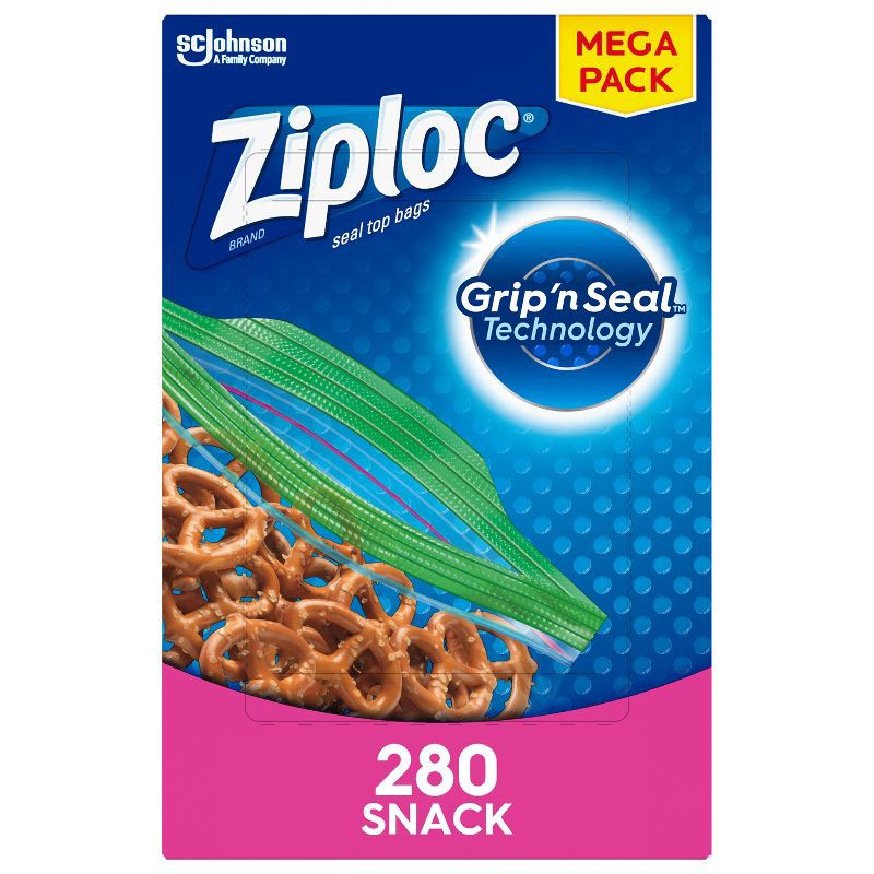 slide 1 of 13, Ziploc Snack Bags - 280ct, 280 ct