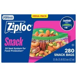 Ziploc Snack Bags for Lunch and Meal Prep - 280ct