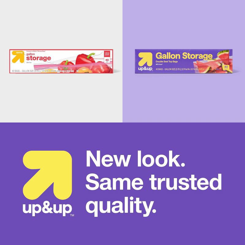 slide 4 of 4, Gallon Storage Bags - 40ct - up&up™, 40 ct