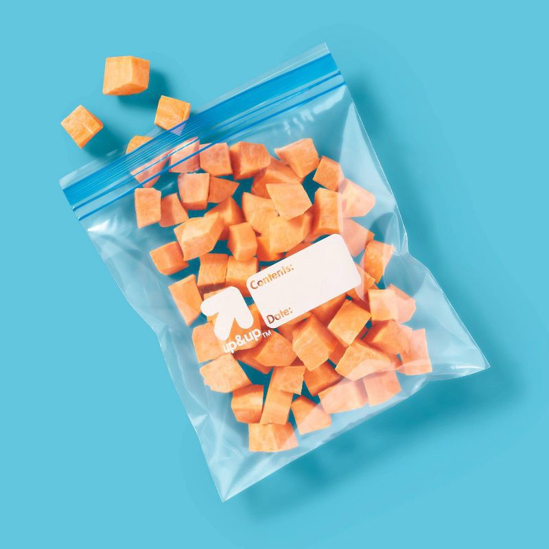 slide 2 of 4, Quart Freezer Storage Bags - 75ct - up&up™, 75 ct