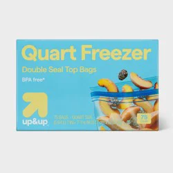 Quart Freezer Storage Bags - 75ct - up&up™