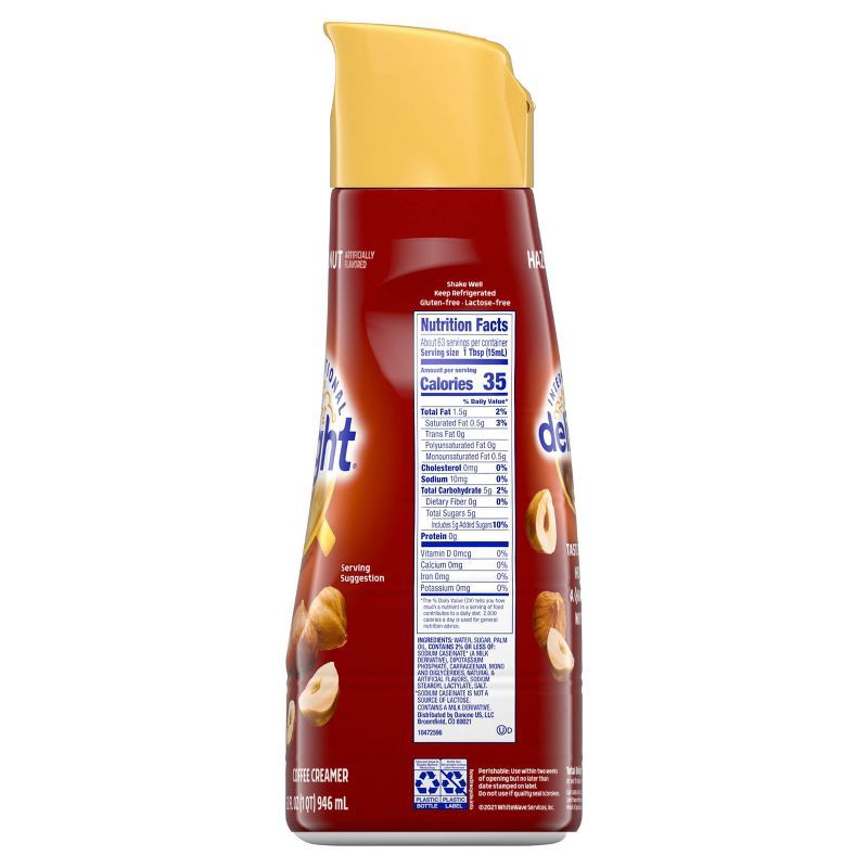 slide 10 of 14, International Delight Hazelnut Coffee Creamer - 1qt (32 fl oz) Bottle, 1 qt, 32 fl oz