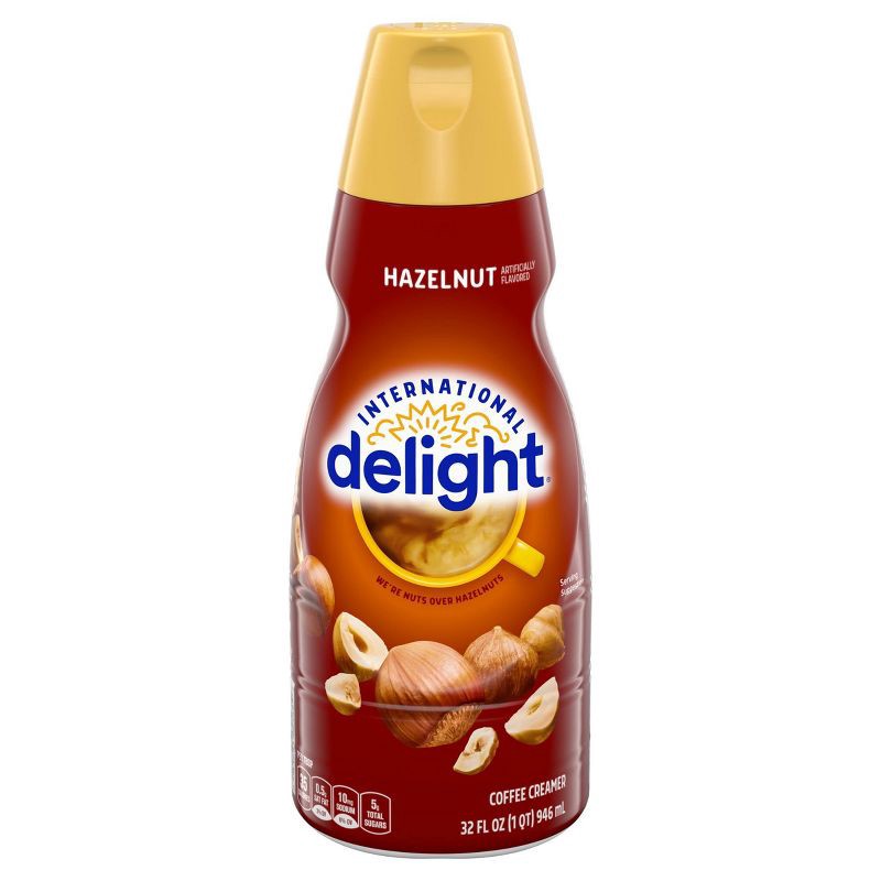 slide 4 of 14, International Delight Hazelnut Coffee Creamer - 1qt (32 fl oz) Bottle, 1 qt, 32 fl oz