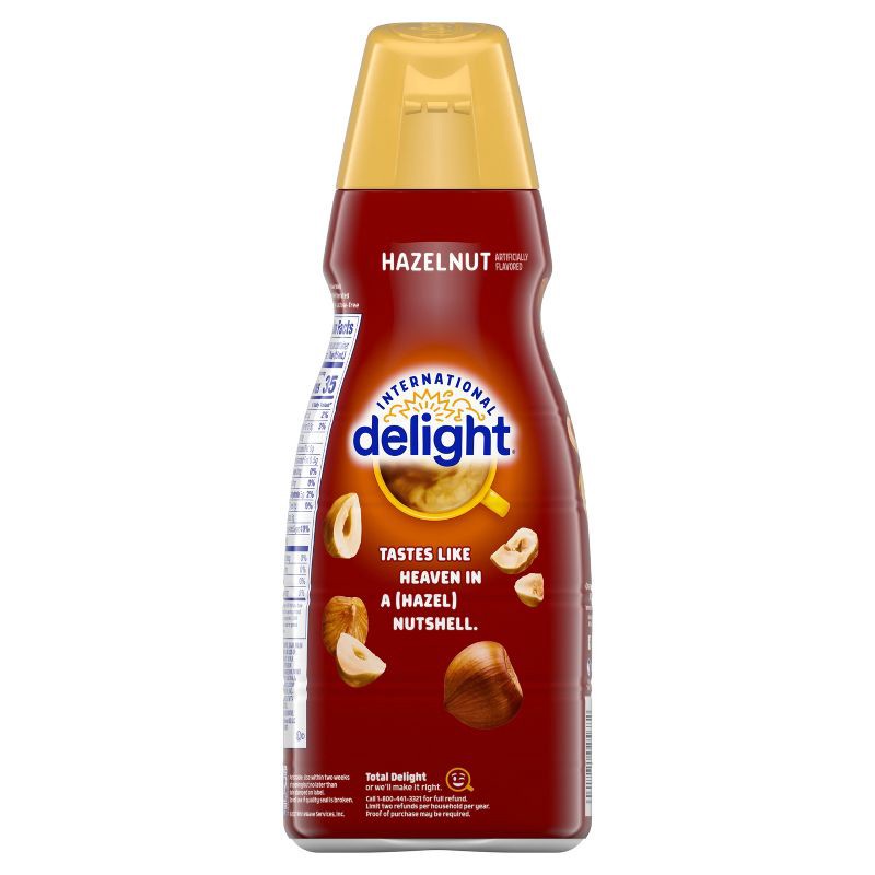 slide 11 of 12, International Delight Hazelnut Coffee Creamer - 1qt (32 fl oz) Bottle, 1 qt, 32 fl oz