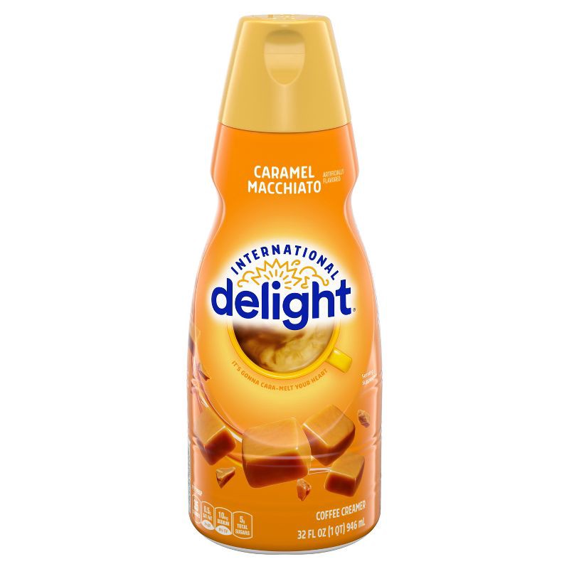 slide 13 of 13, International Delight Caramel Macchiato Coffee Creamer - 1qt (32 fl oz) Bottle, 1 qt, 32 fl oz