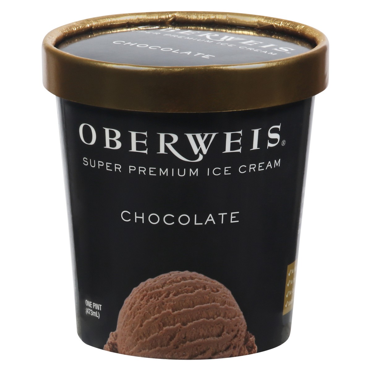 slide 1 of 13, Oberweis Super Premium Chocolate Ice Cream 1 pt, 1 pint