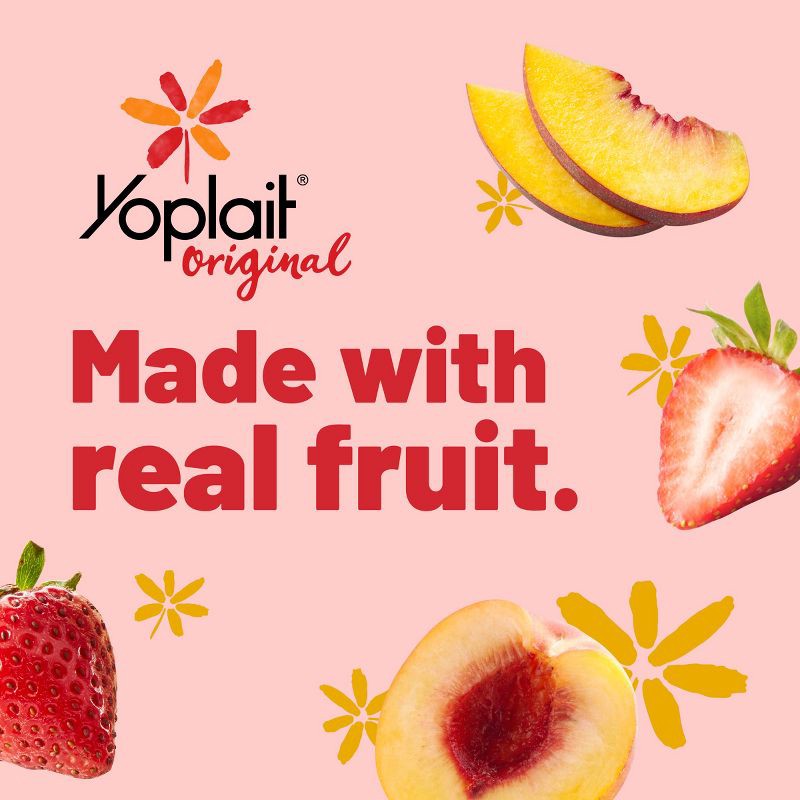 slide 2 of 11, Yoplait Original Strawberry and Harvest Peach Yogurt - 8pk/6oz Cups, 8 ct; 6 oz