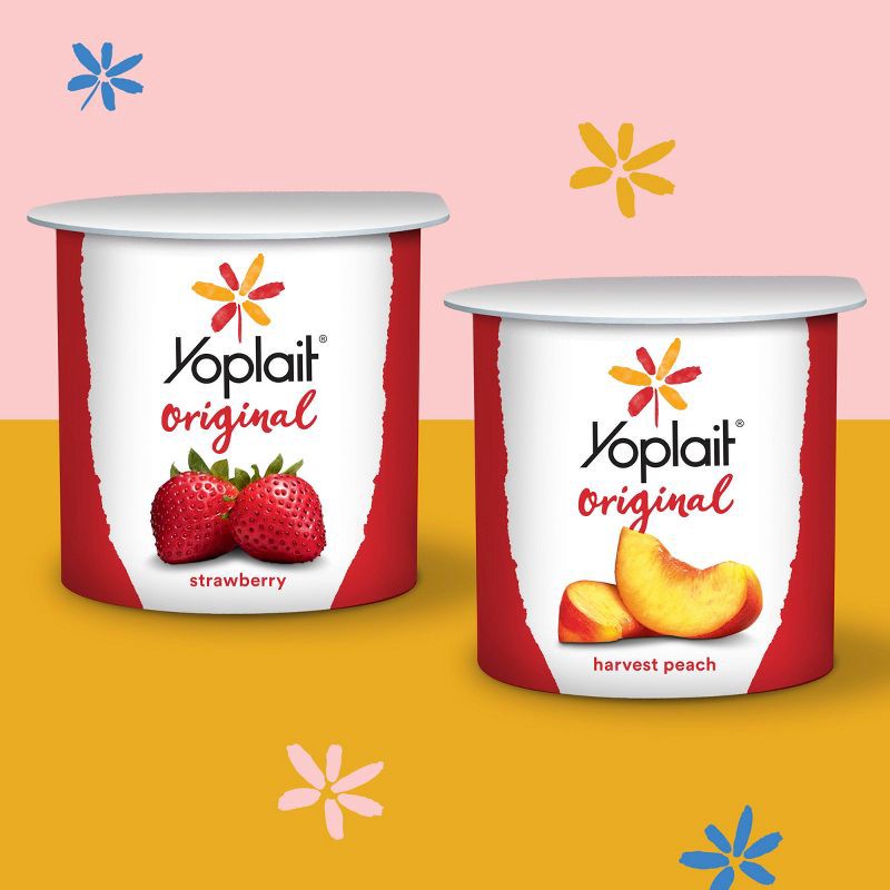 slide 3 of 11, Yoplait Original Strawberry and Harvest Peach Yogurt - 8pk/6oz Cups, 8 ct; 6 oz