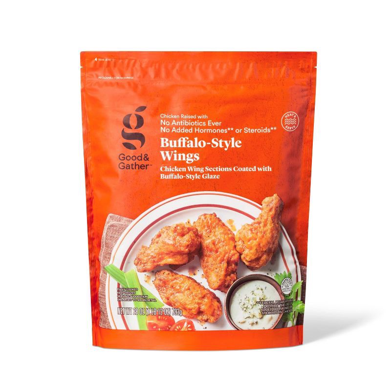 slide 1 of 4, Buffalo-Style Chicken Wings - Frozen - 28oz - Good & Gather™, 28 oz