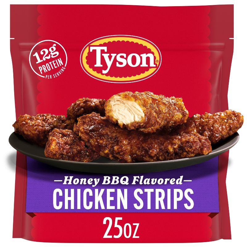 slide 1 of 7, Tyson Honey BBQ Chicken Strips - Frozen - 25oz, 25 oz