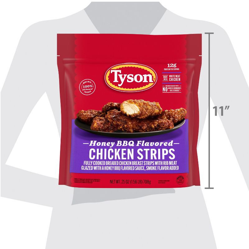 slide 8 of 8, Tyson Honey BBQ Chicken Strips - Frozen - 25oz, 25 oz