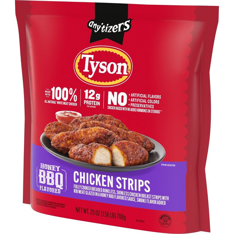 slide 10 of 12, Tyson Honey BBQ Chicken Strips - Frozen - 25oz, 25 oz