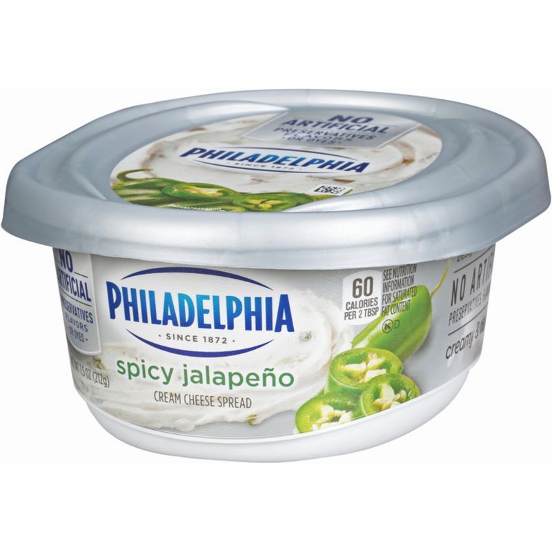 slide 3 of 6, Philadelphia Spicy Jalapeno Cream Cheese Tub - 7.5oz, 7.5 oz