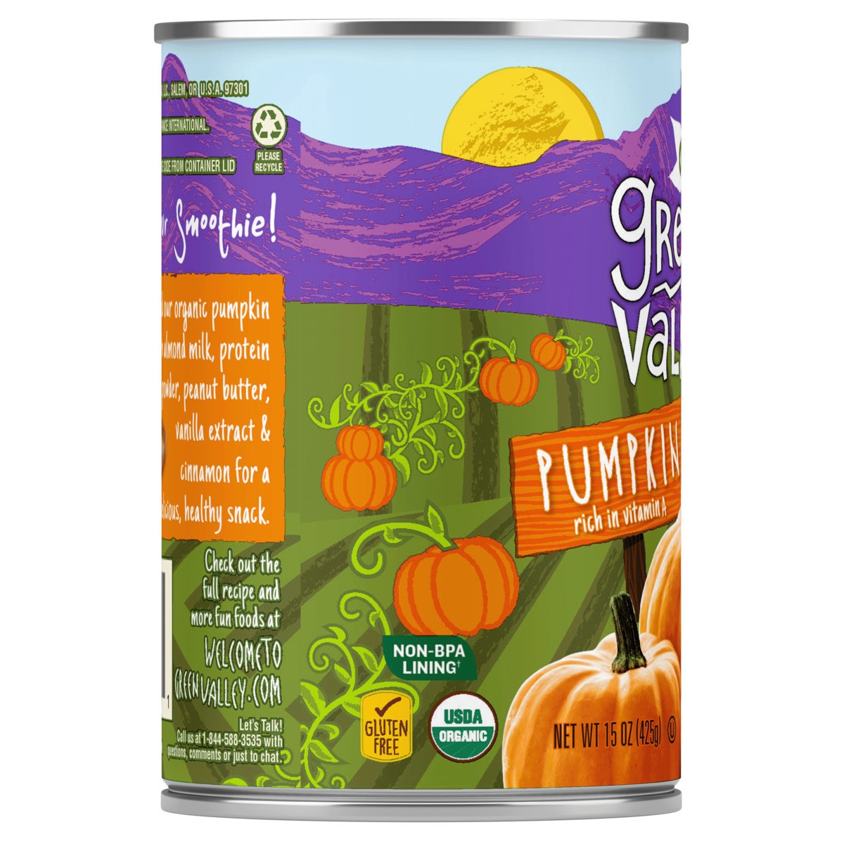 slide 9 of 13, Green Valley Organics Pumpkin, 15 oz