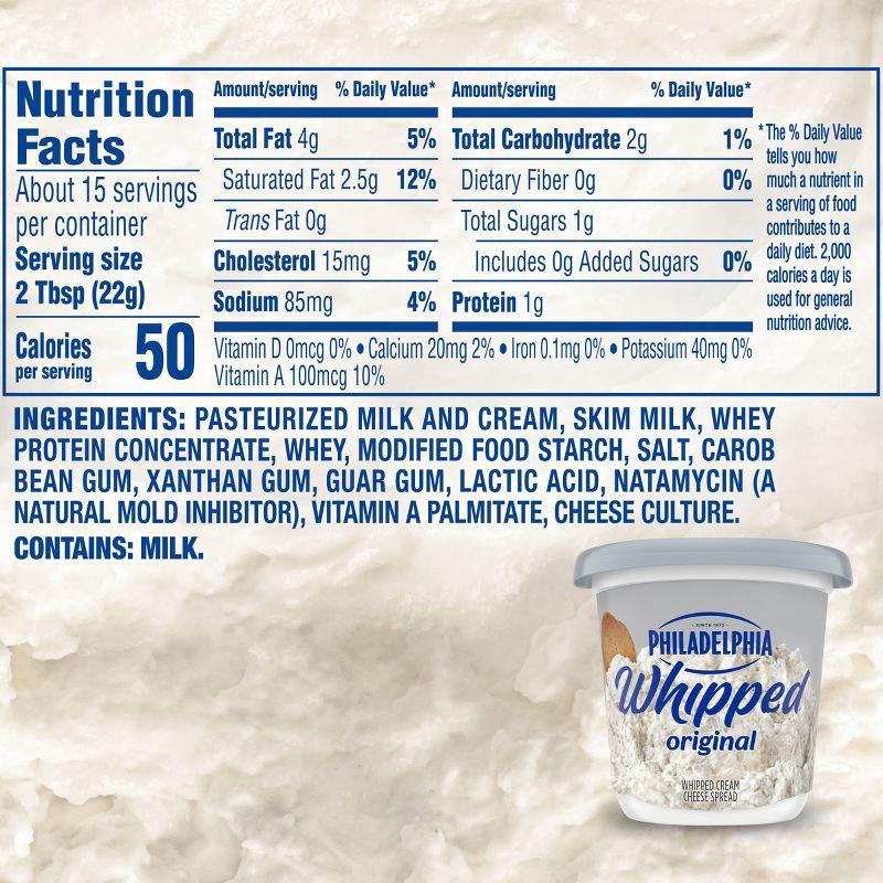 slide 6 of 8, Philadelphia Whipped Cream Cheese Spread - 12oz, 12 oz