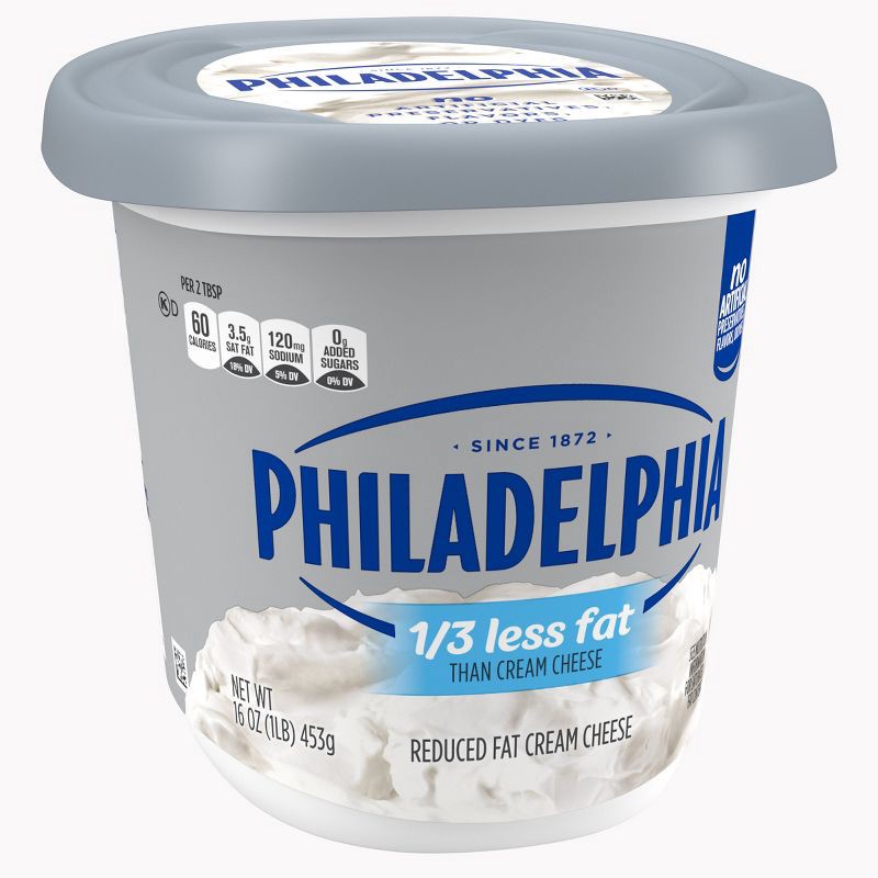 slide 9 of 13, Philadelphia Reduced Fat Cream Cheese Spread - 16oz, 16 oz