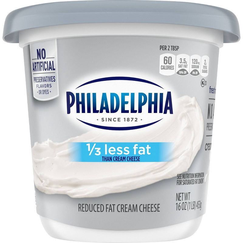 slide 10 of 13, Philadelphia Reduced Fat Cream Cheese Spread - 16oz, 16 oz