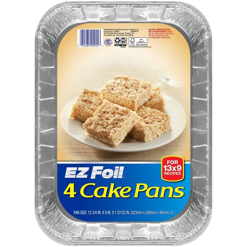 slide 1 of 4, Hefty EZ Foil Cake Pans - 4ct, 4 ct