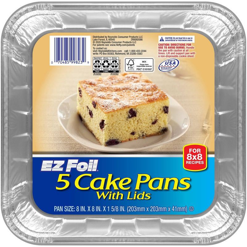 slide 1 of 6, Hefty EZ Foil Cake Pans - 5ct, 5 ct