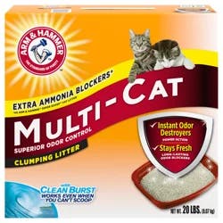 ARM & HAMMER Multi-Cat Clumping Litter, Scented, 20 lb