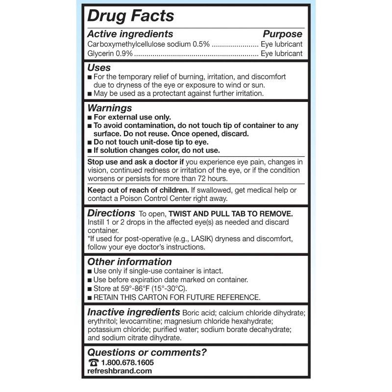 slide 2 of 10, Refresh Optive Lubricant Eye Drops - 60ct, 60 ct