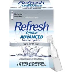 Refresh Optive Advanced Preservative Free Lubricant Eye Drops - 0.3 fl oz/30ct