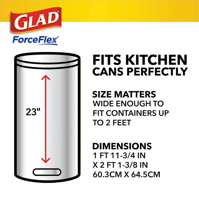 slide 8 of 16, Glad Tall Kitchen Drawstring Trash Bags OdorShield 13 Gallon - Febreze Fresh Clean - Gray - 50ct, 13 gal, 50 ct