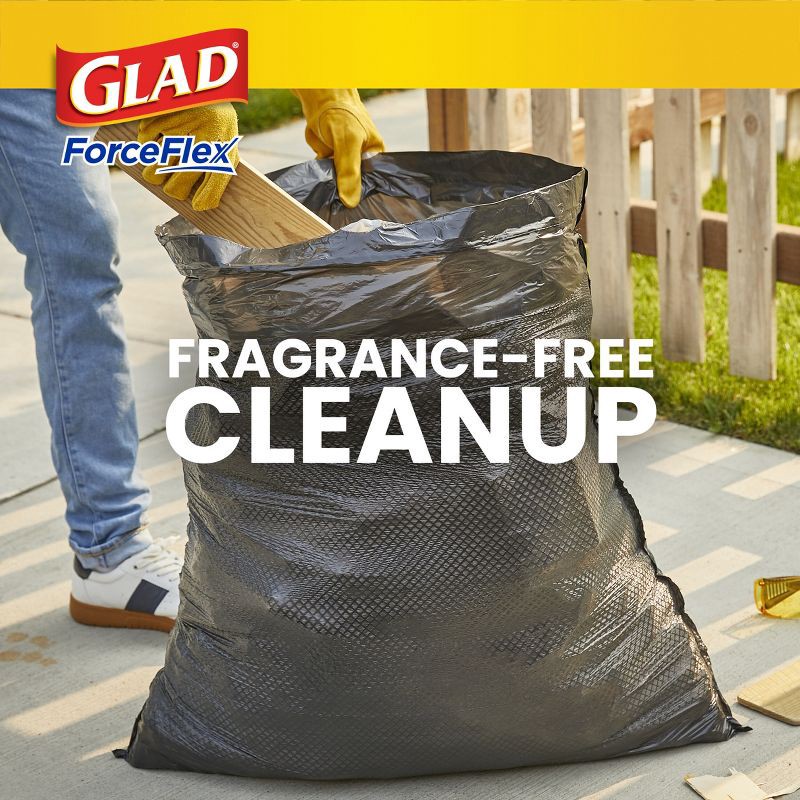 slide 5 of 17, Glad ForceFlex + Large Drawstring Black Trash Bags - 30 Gallon - 68ct, 30 gal, 68 ct