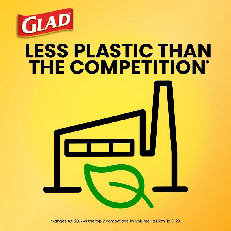 slide 7 of 17, Glad ForceFlex + Large Drawstring Black Trash Bags - 30 Gallon - 68ct, 30 gal, 68 ct