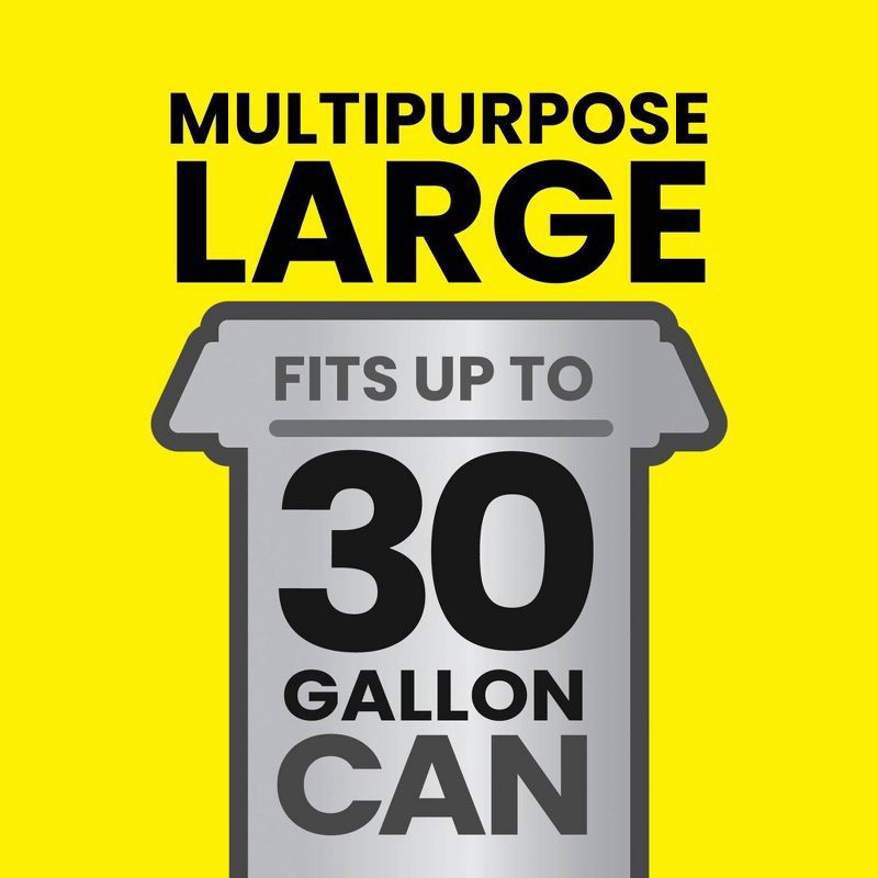 slide 7 of 12, Glad ForceFlex + Large Drawstring Black Trash Bags - 30gal/68ct, 30 gal, 68 ct