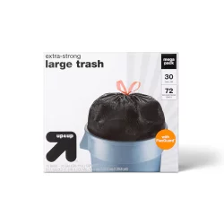 Large Drawstring Trash Bags - 30 Gallon - 72ct - up & up