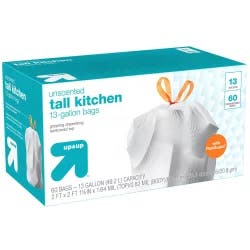 FlexGuard Tall Kitchen Drawstring Trash Bags - Unscented - 13 Gallon/60ct - up & up
