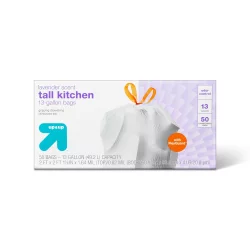 FlexGuard Tall Kitchen Drawstring Trash Bags - Lavender Scent - 13 Gallon - 50ct - up & up