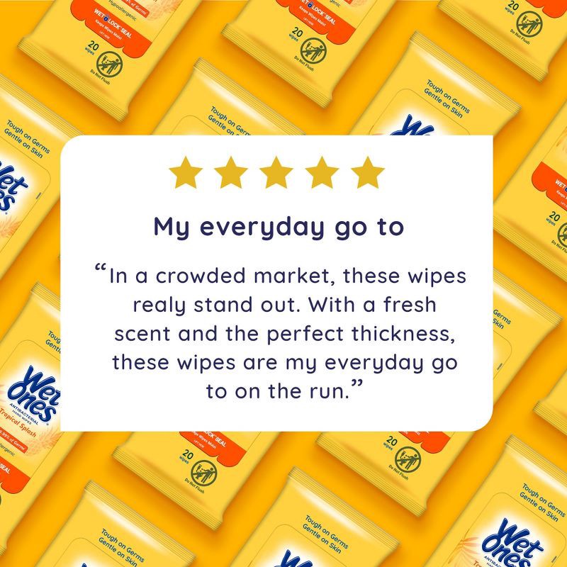 slide 6 of 7, Wet Ones Antibacterial Hand Wipes Travel Pack - Tropical Splash - 20ct, 20 ct