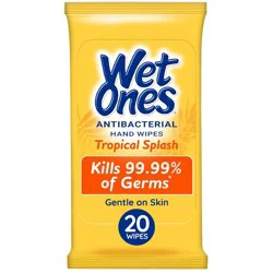 Wet Ones Antibacterial Hand Wipes Travel Pack - Tropical Splash - 20ct
