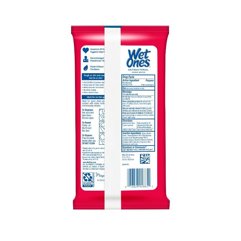 slide 2 of 7, Wet Ones Antibacterial Hand Wipes Travel Pack - Fresh Scent - 20ct, 20 ct