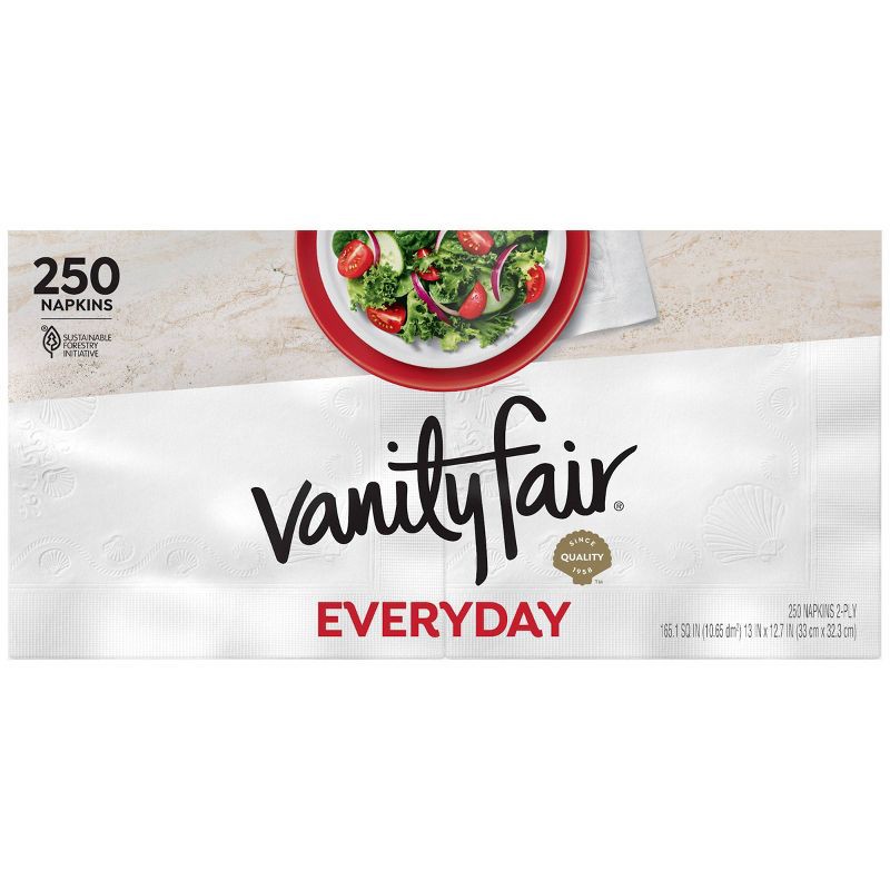 slide 1 of 9, Vanity Fair Everyday 2-Ply Napkins - 250ct, 250 ct