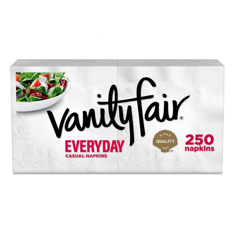 slide 1 of 9, Vanity Fair Everyday 2-Ply Napkins - 250ct, 250 ct